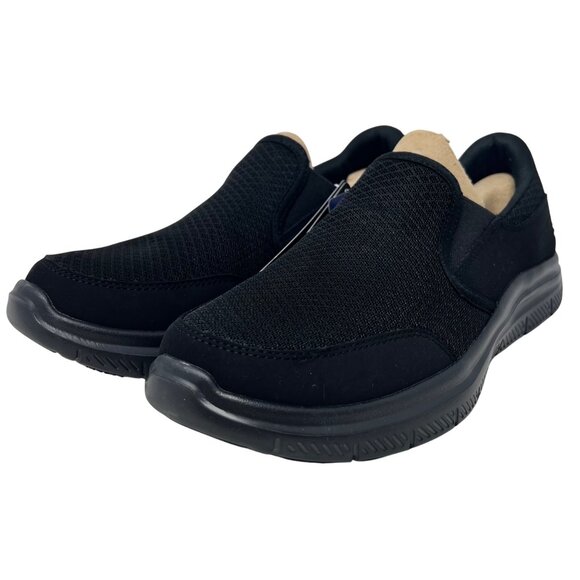 Skechers Mens 77048 McAllen Black Slip Resistant Mesh Work Shoes Liafers‎ Size 8 - Picture 1 of 16